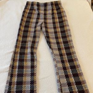 Free People Plaid Cropped Pants